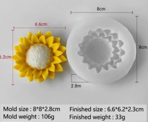 stampo girasole candele