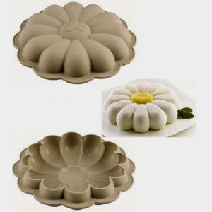 Excelsa Sweet Shapes Stampo Mini Margherita In Silicone - 11x11x2 Cm, Arancione, Per Forno E Microonde, Lavabile In Lavastoviglie