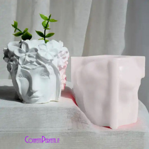 viso donna stampo vaso silicone fioriera