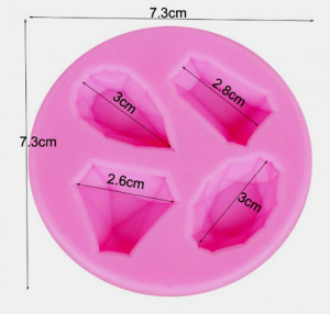 4 Diamanti e Gemme Preziose. Stampo in Silicone - Img 2