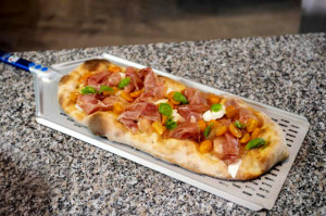 asse pala per pizza in alluminio con maniglia