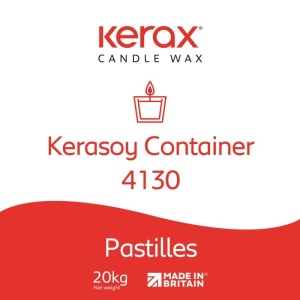 Candela in vaso di vetro in cera soia Kerax 4130