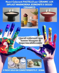 Coloranti per Bricolage. Colorano il Gesso, Marmorina, Diplast, Ceramic Lux, Jesmonite e Polvere di Ceramica. 20 ml
