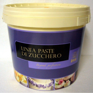 Dama POWER Irca Bianca. Pasta di zucchero per Copertura da 5 Kg. Senza Glutine.