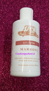 Marrone 250 ml. Colorante a base acqua per Aerografo. WFD - Img 1