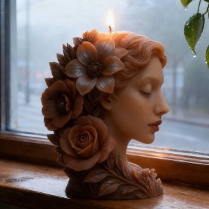 Dea dei fiori nei capelli stampo candele