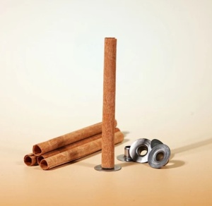 10 Stoppini a Tubo di 12 cm in legno per candele