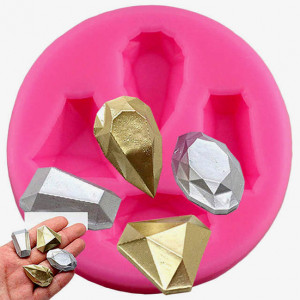 4 Diamanti e Gemme Preziose. Stampo in Silicone - Img 1