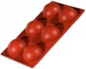 6 Semisfere di 65 mm. Stampo in silicone