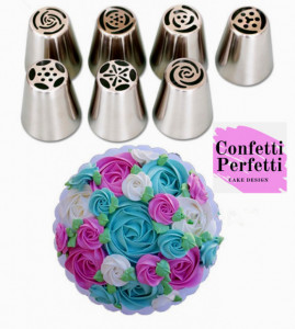 7 Beccucci Russi per Fiori Set completo