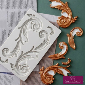 Barocco. 5 Fantastiche decorazioni Vintage. Bordo Stampo in silicone. European Retro Pattern Shape Silicone Mold