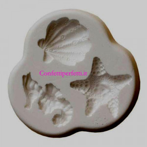 Cavalluccio Marino Conchiglie e Stella Marina Stampo in silicone