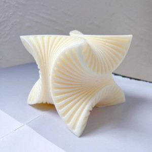 Cubo Geometrico a Spirale candela cera roma