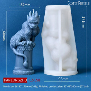Drago stampo silicone candele roma