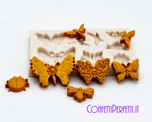 stampo Farfalle Api e Coccinelle decorate