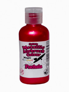 Colorante alimentare liquido metallizzato fucsia per Aerografo Magic Colours