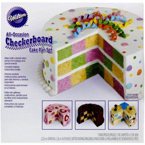 Scacchiera Tonda. Set di 4 Stampi per realizzarla a strati. Wilton - Img 1