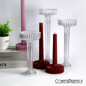 Set di 3 Vasi a Lampada lunghe 20-25 e 30 cm. Stampo in plastica anche per Candele