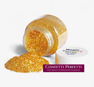 Spettacolari Glitter Oro Metallizzati edibile al 100%. Magic Colours. Bling Bling Gold