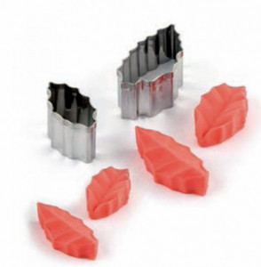 Foglia Agrifoglio 4 Venatori + Cutter in metallo