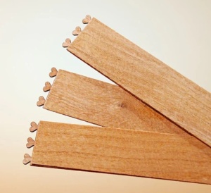 3 Cuori - Stoppini in legno per candele