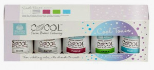 coloranti al Burro di Cacao per Cioccolato Bianco, Argento, Viola, Verde e Blu