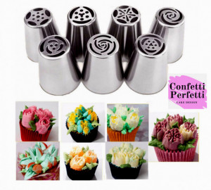 7 Beccuccio Russi per Fiori. Set completo