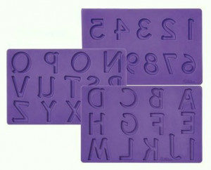 Alfabeto con Lettere Maiuscole, Minuscole e Numeri. Set di 4 Stampi in silicone. - Img 2