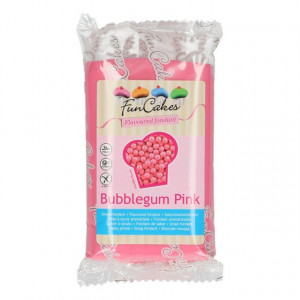 Aromatizzata Bubble Gum Fucsia. Pasta di zucchero FunCakes al gusto di Gomma da Masticare. 250 gr.