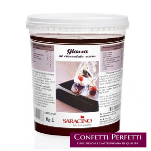 Cioccolato Scuro. Glassa a Specchio 1 Kg. Saracino