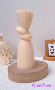 Colonna di 15 cm a Spirale con Nodo. Stampo in silicone anche per Candele