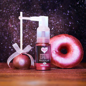 spray glitterato rubino