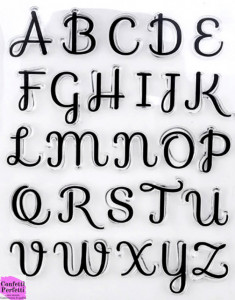 Maiuscole Aya Script. Lettere a Timbro trasferibili da dipingere