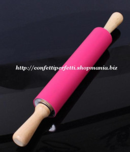 Mattarello 46 cm. Liscio e Antiaderente in silicone. Rullo indipendente e manici in legno. - Img 3