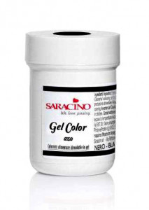 Nero. Colorante alimentare in gel 20 gr. Saracino