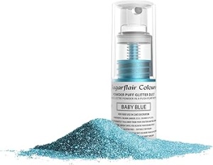 Polvere Spray Glitter Baby Blue perlescente. Naturale 100% ed edibile per Candele e Saponi