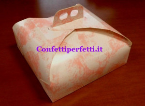 Ramage. Scatola 50 x 50. Altezza 10 cm. Trasporta Torta Dolci Alimentare -