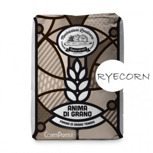 RYECORN Anima di Grano Marrone. Miscela di Farina per Pane scuro. Macinazione Lendinara