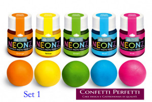 Arancio Giallo Verde Blu Rosa colorante gel neon fluo