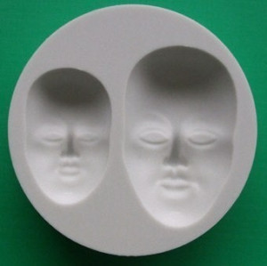 Stampo con 2 Volti Uomo. Stampo in silicone - Img 2