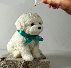 Stampo grande Cagnolino di 12.5 cm. Stampo in silicone anche per Candele