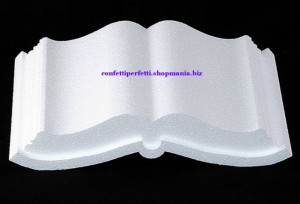 40 x 30 cm. Libro aperto di polistirolo