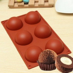 6 Semisfere di 70 mm Stampo in silicone 