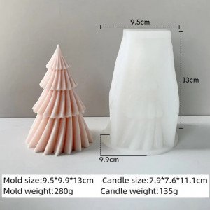stampo candele albero natale