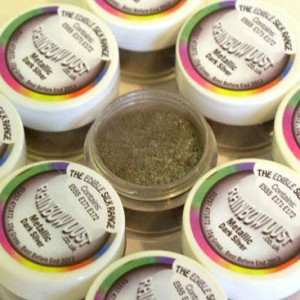 Argento Scuro. Metallizzato e Setoso in Polvere. Rainbow Dust per il cake design