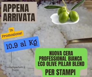 Perle di cera Olive CPS25 bianca pura per candele pillar e stampi in silicone