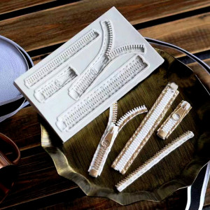 Chiusure lampo e Zip. Stampo in silicone per il Cake design