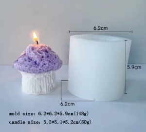 Cup Cake panettone stampo silicone candele