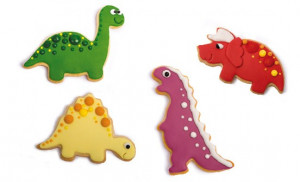Dinosauri. Set di 4 Tagliapasta in plastica a tema. Originale Decora - Img 1