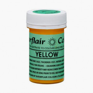 Giallo. Colorante Naturale al 100% in pasta. Sugarflair NatraDi